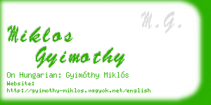 miklos gyimothy business card